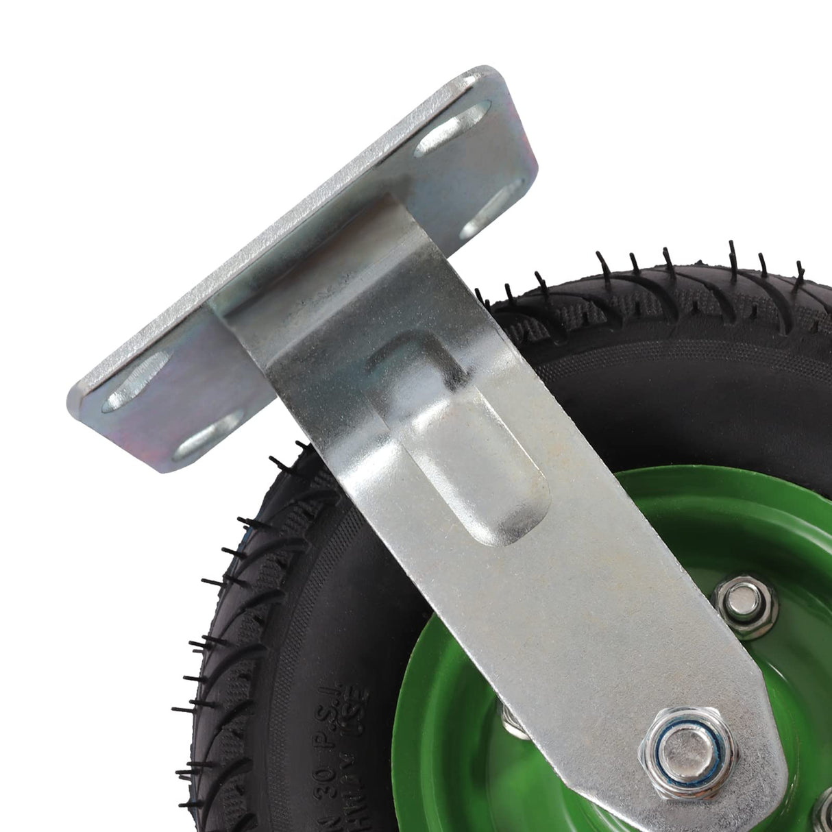 8” Pneumatic Caster Set, 4 Heavy Duty Air Tire Rubber Wheels Dual Bearing Pneumatic Swivel Casters Weight Capacity 220.46 lbs Ideal for Furniture, Tool Boxes, Light Machinery njxbrek