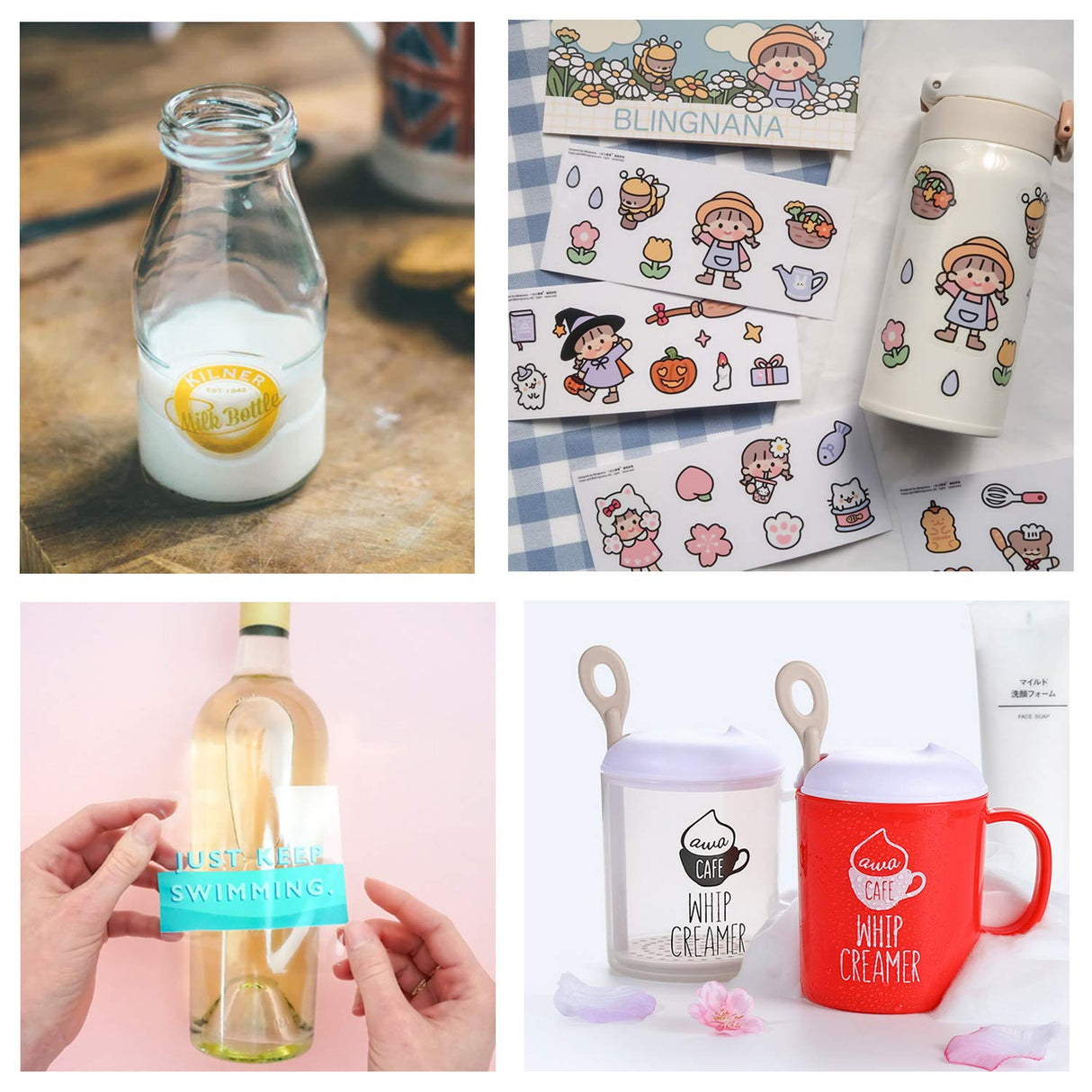 A-SUB Clear Sticker Paper for Inkjet Printers - Waterproof Transparent Printable Vinyl Sticker Paper - 15 Sheets 8.5x11 Inch Glossy Clear Label Paper for Custom Stickers, Decals A-SUB