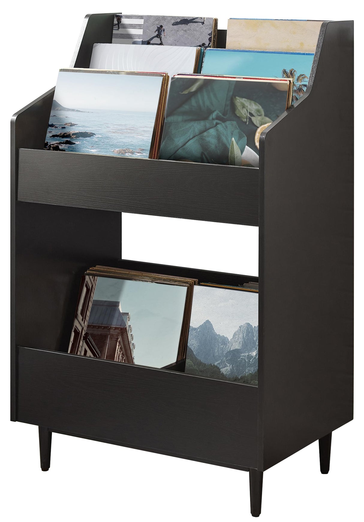 Crosley Furniture Liam Record Storage Stand, Black Crosley Furniture