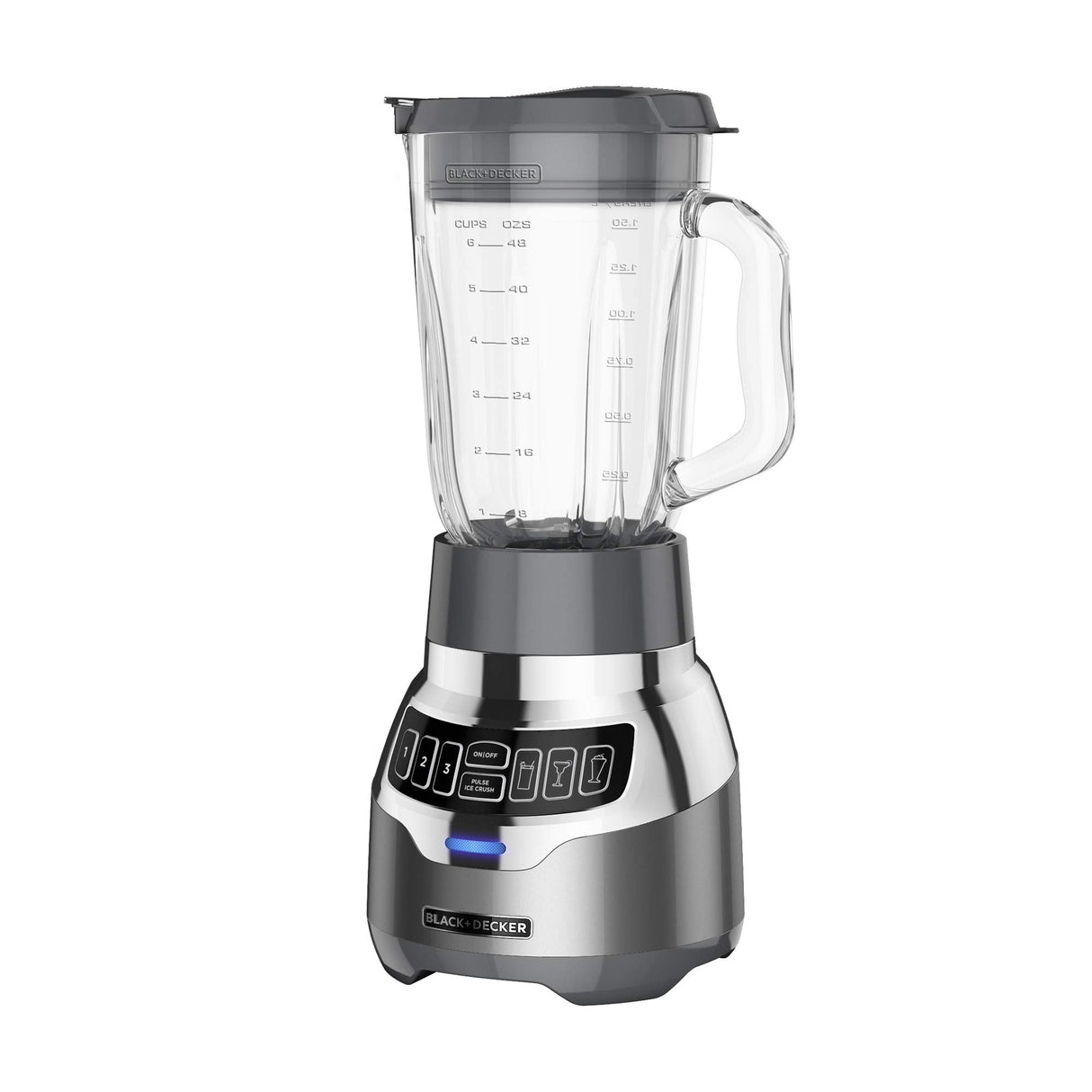 BLACK+DECKER PowerCrush Digital Blender with Quiet Technology, Stainless Steel, BL1300DG-P BLACK+DECKER