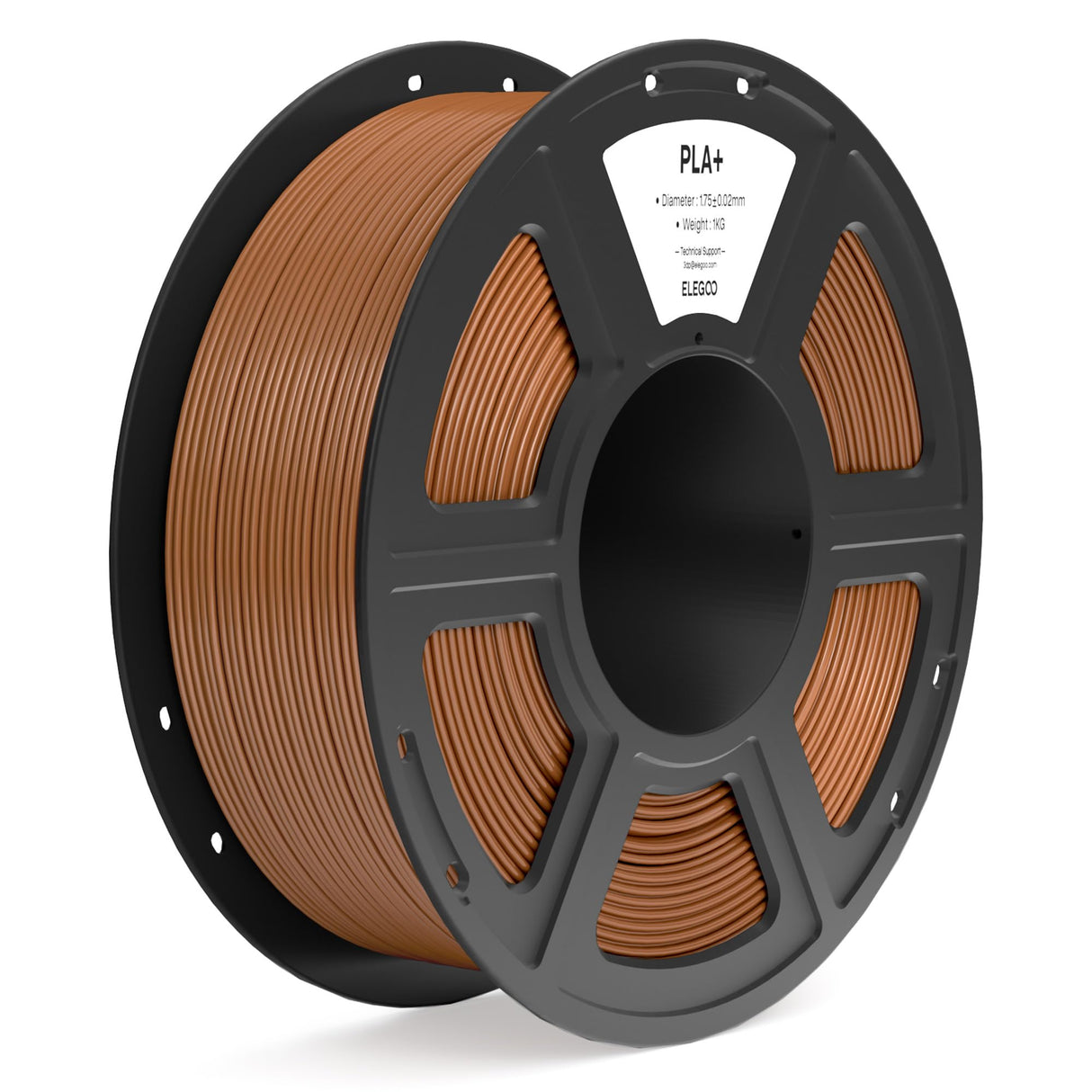 ELEGOO PLA+ Filament 1.75mm Brown 1KG, High Toughness PLA Plus 3D Printer Filament Dimensional Accuracy +/- 0.02mm, 1kg Spool(2.2lbs) for Most FDM 3D Printers ELEGOO
