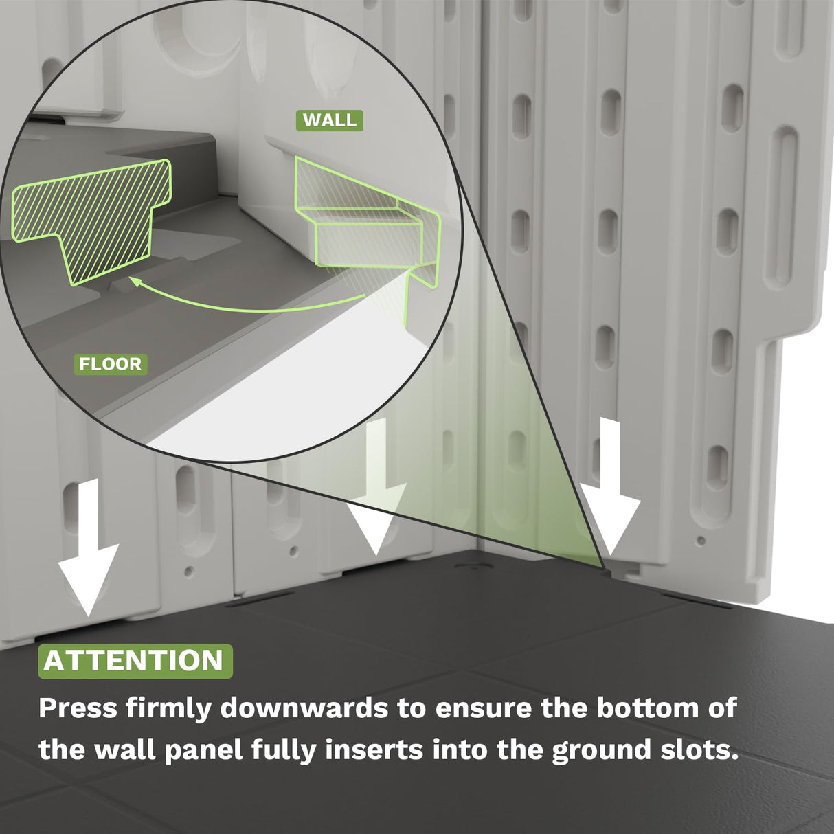 Patiowell 8x12 FT Outdoor Storage Shed, Plastic Shed Resin Garden Shed with Floor & Window & Lockable Door for Patio Furniture, Backyard Tools, Bicycles & Lawnmower, Beige Patiowell