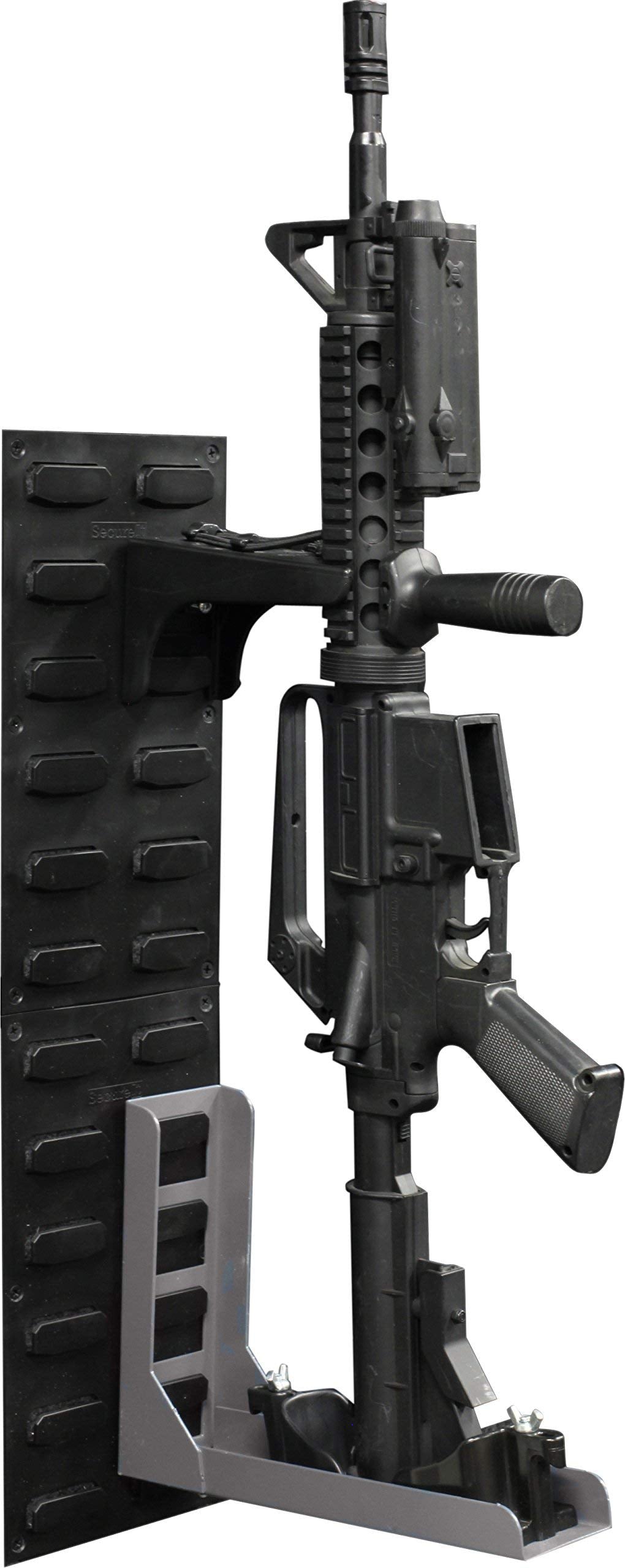 SecureIt Gun Storage Single Stock Shelf, Gun Safe Accessory Helps with Rifle Seating, Heavy Duty Steel, Works Great with Modular Systems SecureIt