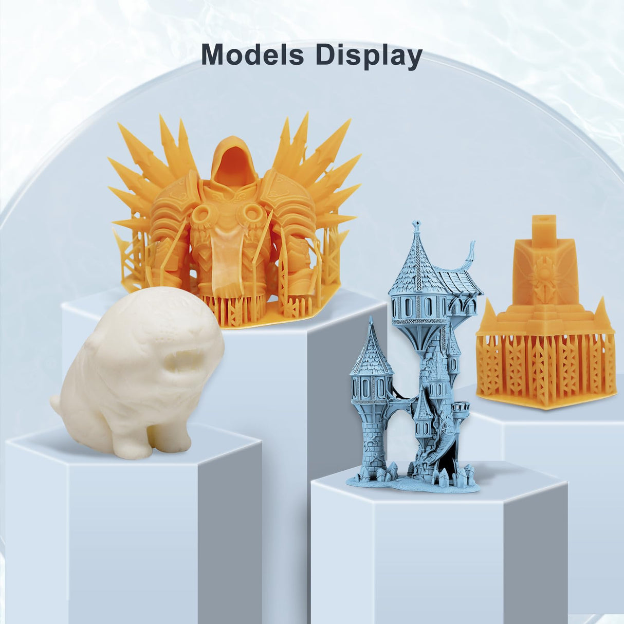 YOUSU Water-Washable Low Odor LCD 3D Printer Resin UV-Curing 405nm 3D Resin Suitable for Mono Screen and RGB Screen High Resolution 3D Printing Liquid Gray Color 1000g Yousu