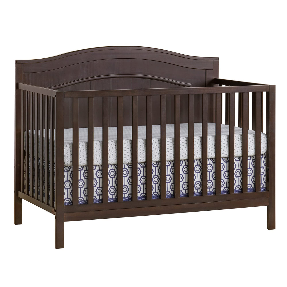 Oxford Baby Nolan 4-in-1 Convertible Baby Crib, Espresso Brown, GreenGuard Gold Certified Oxford Baby