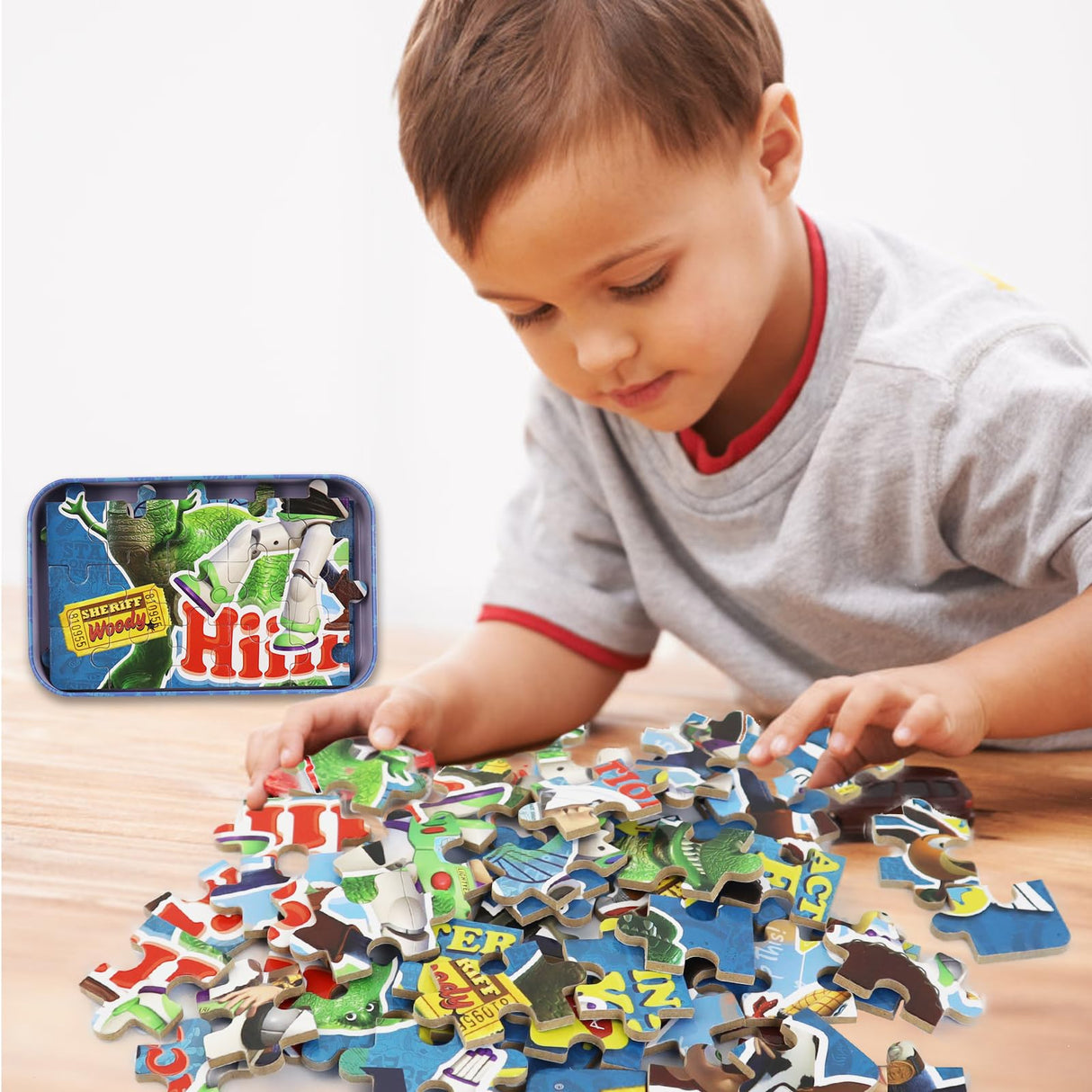 60 Piece Toy Story Puzzles in a Metal Box for Kids Ages 4-8 Jigsaw Puzzles for Girls and Boys Great Gift for Children (0683) DPLEFO