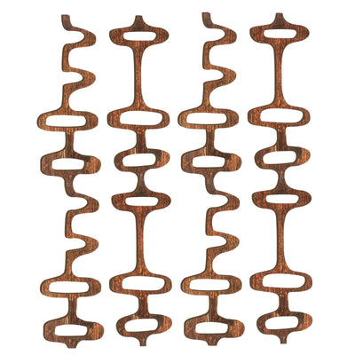 Wenqik 8 Pack Mid Century Wall Panels Decor Wood Wall Art Wall Panels for Interior Wall Decor Vintage Decorative Geometric Wall Panels for Home Living Room Bedroom(Brown)