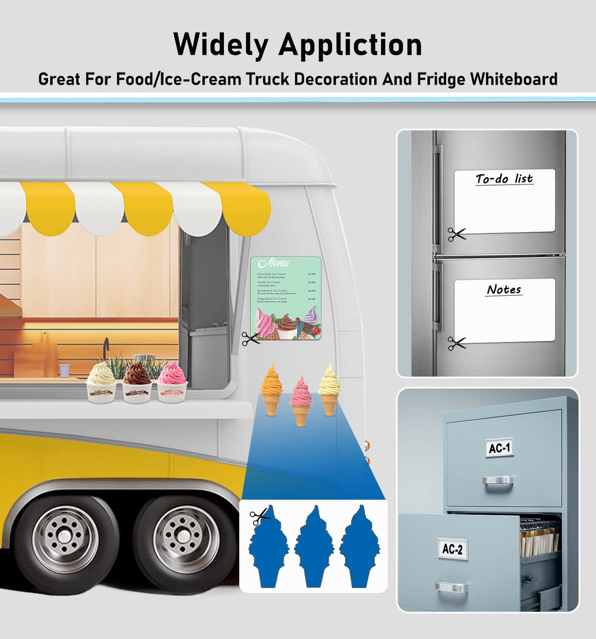 KLSKKJ Blank Car Magnets with 40 mils, 2 Pack 17” x 12” Car Magnets and Decals, Rounded Corners Blank White Car Door Magnet, Magnetic Signs for Vehicles to Advertise Business and Company Logo… KLSKKJ