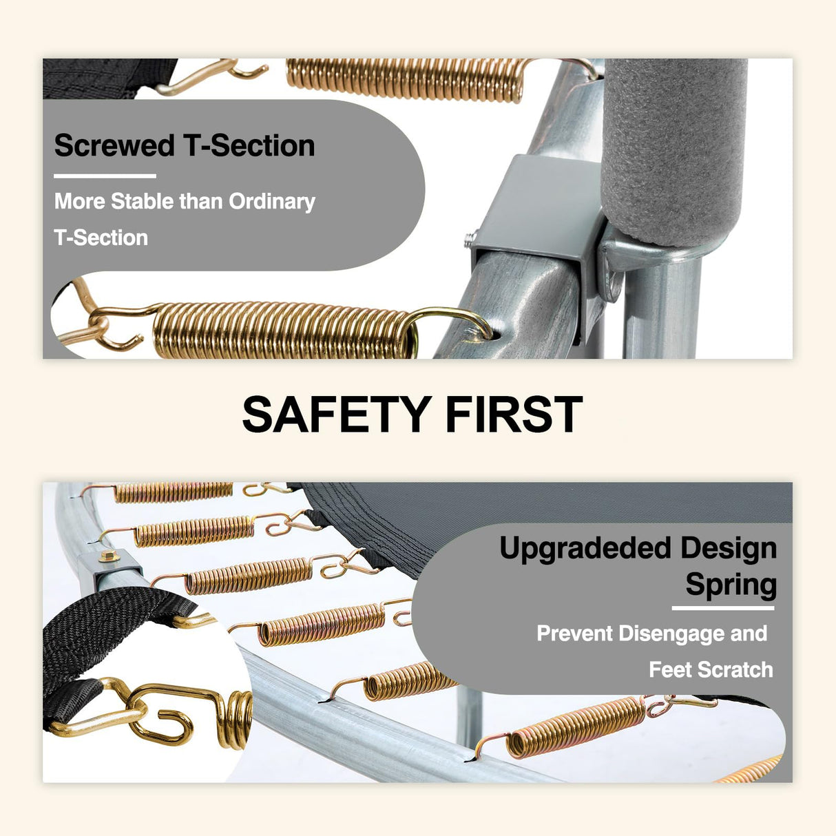 AOTOB 12 FT Trampoline for Kids with Enclosure Net, Recreational Outdoor Trampolines, ASTM Approved (Yellow) AOTOB