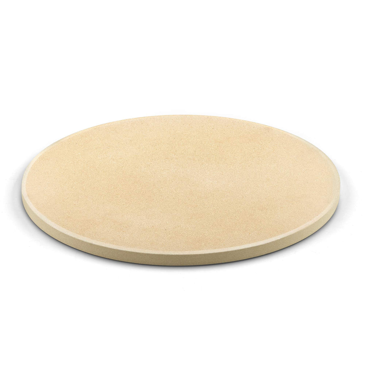Cook N Home Pizza Grilling Baking Stone with Scraper, Heavy Duty Cordierite 16-Inch Round Bread Stone for Oven and Grill, Thermal Shock Resistant Ideal for Baking Golden Crisp Crust Pizza,Cream Cook N Home