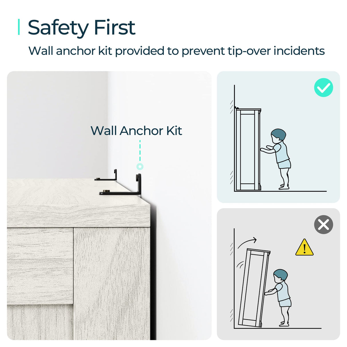 LINSY HOME 3-Tier Bookcase and Bookshelf, Small Wood Display Storage Shelves Farmhouse Bookshelf for Home Office, Living Room, Bed Room - White Oak LINSY HOME