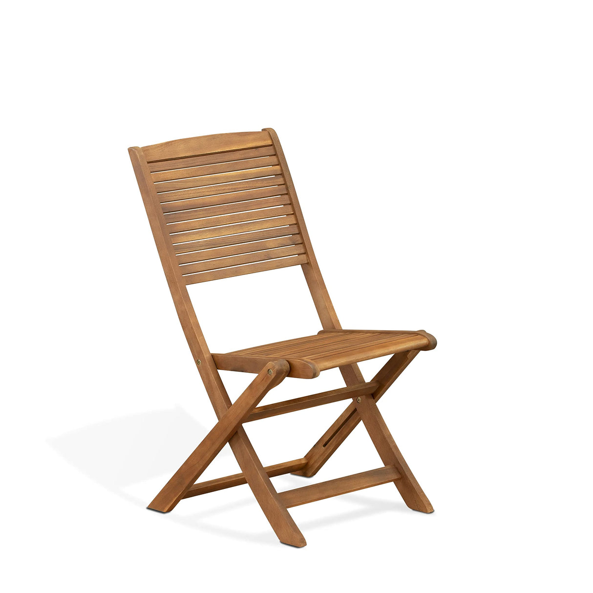 East West Furniture - DIFM5CWNA 5-Piece Mid Century Outdoor Table Set - A Mid Century Outdoor Table Oval Tabletop and 4 Patio Outdoor Chairs with Solid Back, Medium, Natural Finish East West Furniture