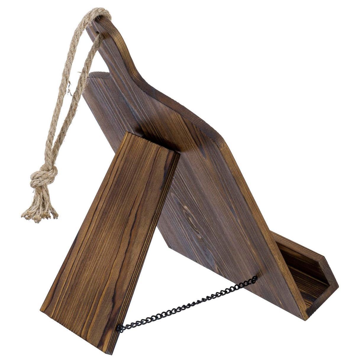 MyGift Cookbook Stand Recipe Book Holder with Brown Wood Cutting Board Design, Cookbook Holder for Countertop Display MyGift