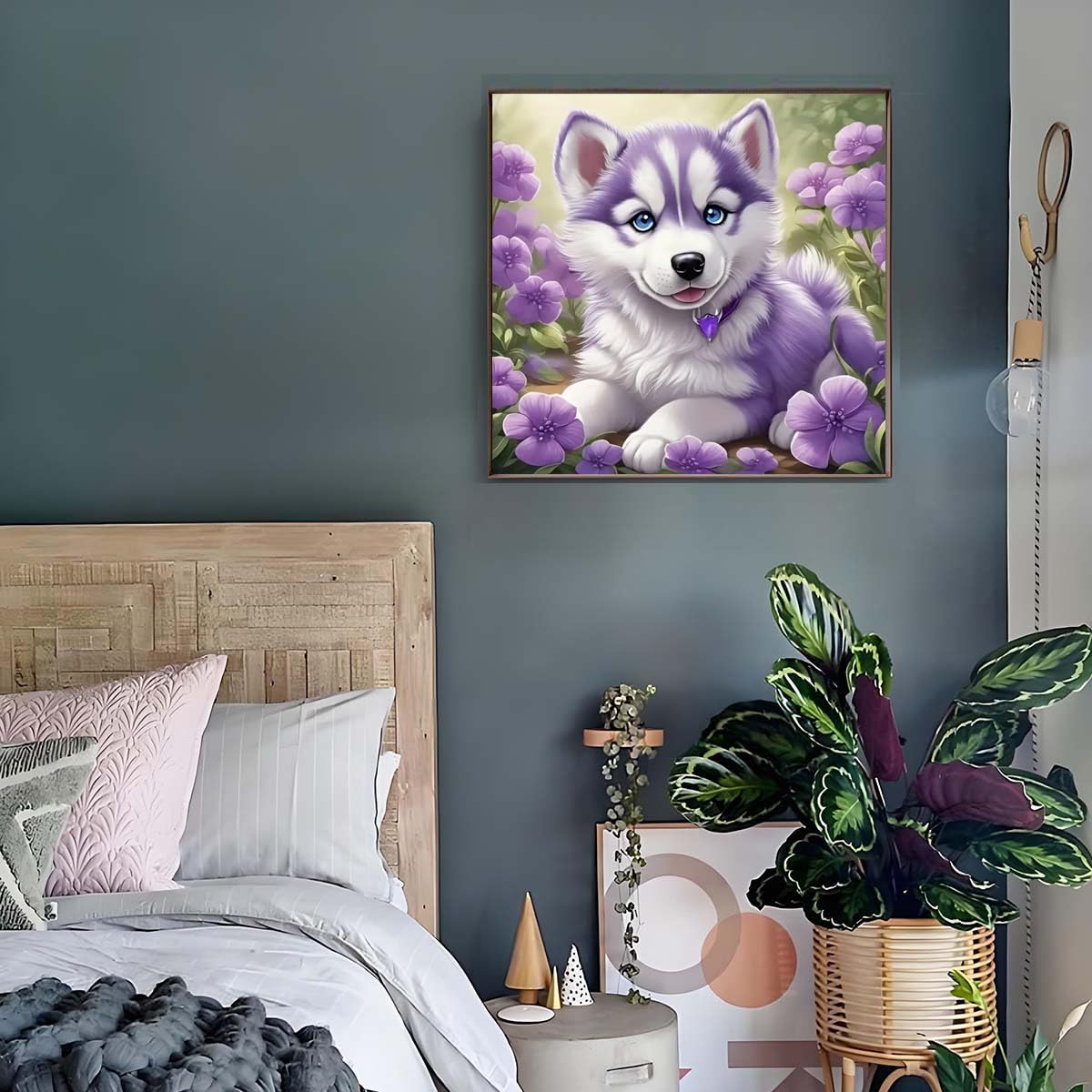 GEMFAMILY 5D Diamond Painting Kits,Animal Dog Diamond Art Kits for Adults with Diamond Dots Kits for Home Decor GEMFAMILY