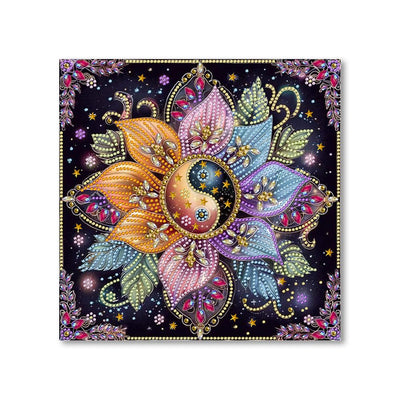 Mandala Special Shape Diamond Painting Kits- Flower Crystal Art Diamond Art Kits for Adults, 5D Rhinestone Painting for Gift Home Wall Decor(12x12inch)