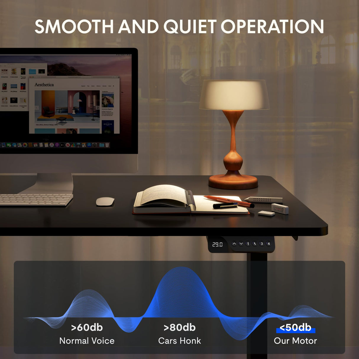 FLEXISPOT Electric Standing Desk 63 x 28 Inch Adjustable Height Desk Home Office Computer Workstation Sit Stand Desk, Black Top + Black Frame FLEXISPOT