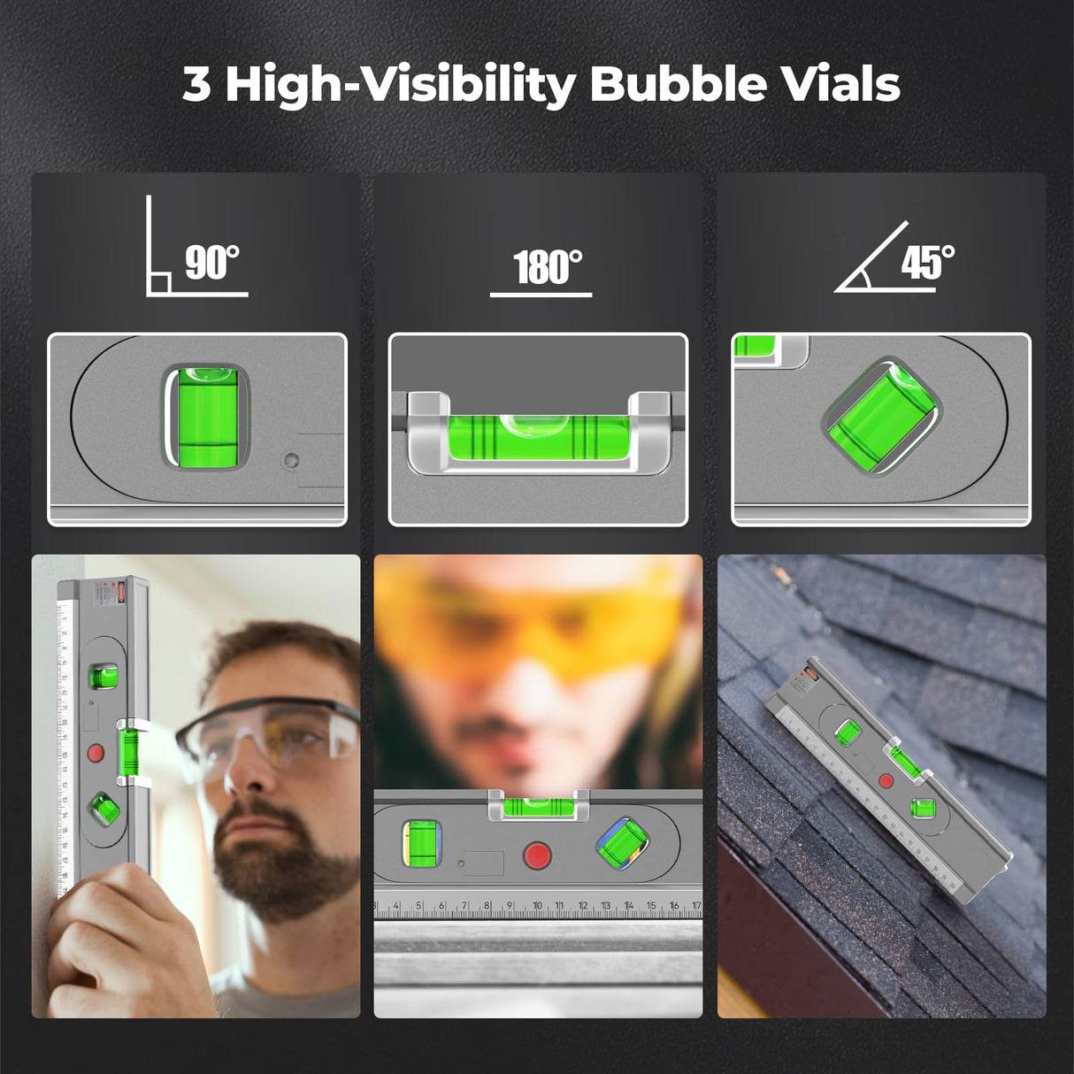 Laser Level, 2-in-1 Laser Level with Metric Rulers, Laser Level for Picture Hanging, 3 Laser Modes Magnetic Level Laser tool for Construction & Home Renovation Deccasa