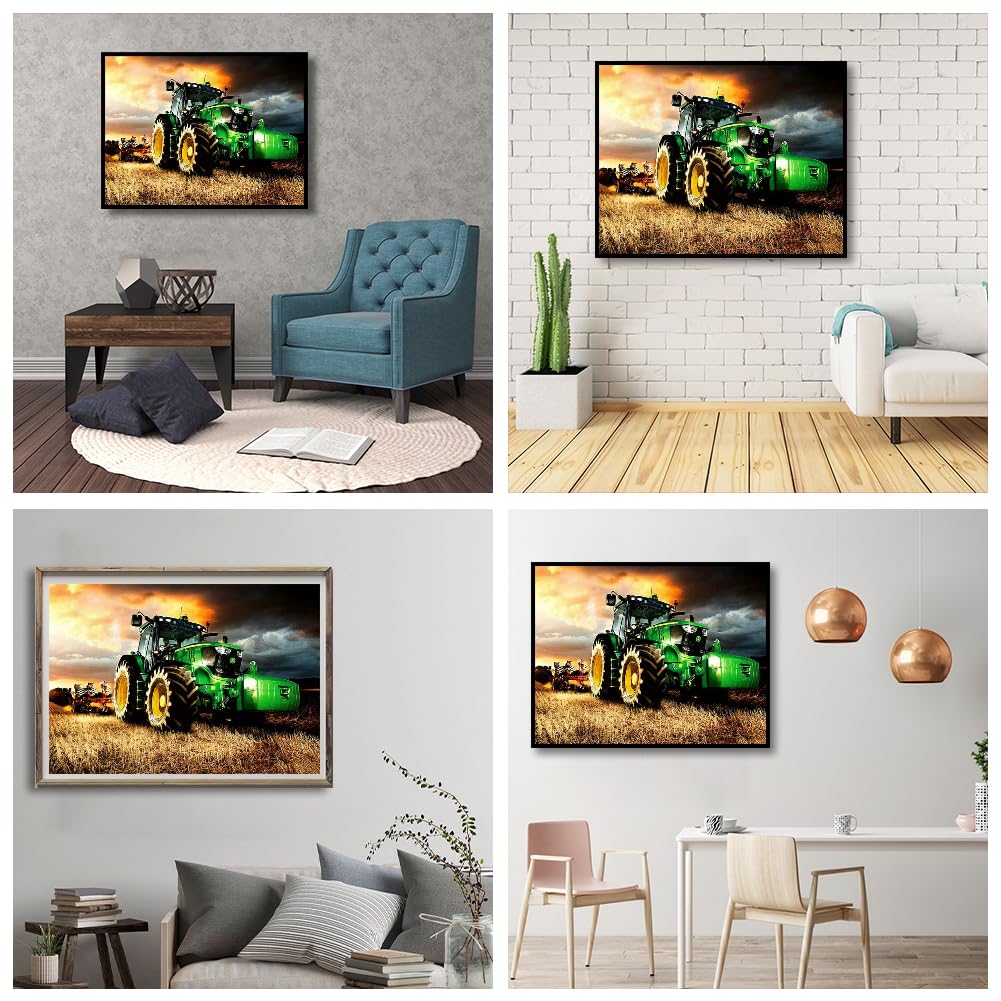 JFYHAB Diamond Painting Kits for Adults, 5D DIY Car Round Full Drill Diamond Dots Paintings Diamond Painting Truck Gem Art Craft for Home Wall Decor Diamond Art 12x16inch JFYHAB