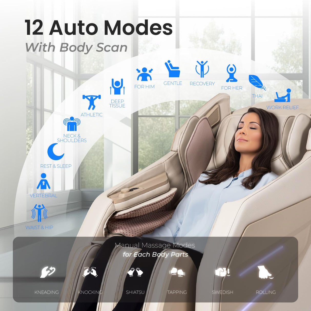 Osaki OS-3D Champ II | Black | Full Body Massage Chair | 3D SL-Track Full Body Massage Chair | Zero Gravity | Lumbar Heating | Touchscreen Controller | Auto Body Scan | Bluetooth Speaker Osaki