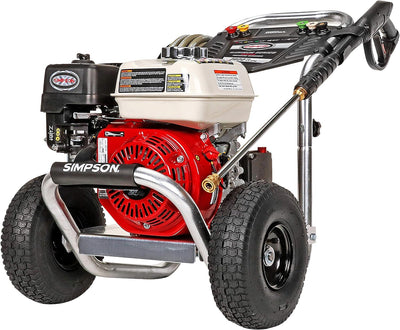 SIMPSON Cleaning ALH3425 Aluminum Series 3600 PSI Gas Pressure Washer, 2.5 GPM, Honda GX200 Engine, Includes Spray Gun and Extension Wand, 5 QC Nozzle Tips, 5/16-inch x 35-foot MorFlex Hose, 49-State