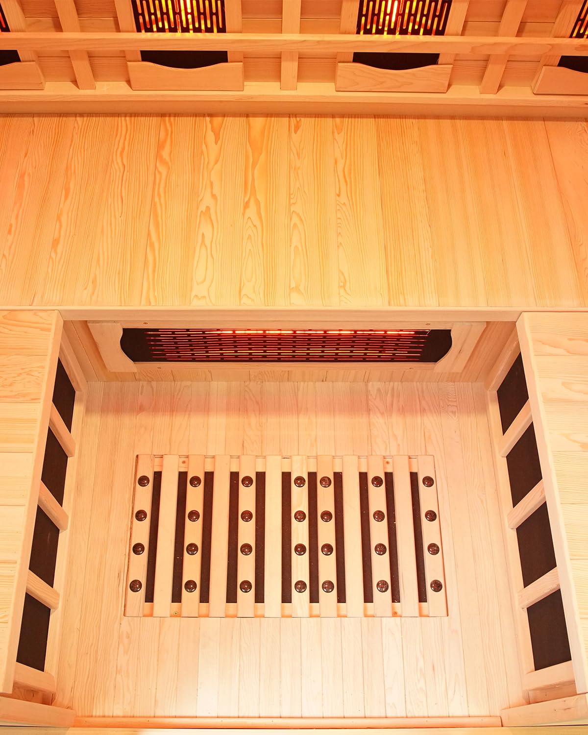 Full Spectrum Infrared Sauna for 4 Person, Indoor Canadian Hemlock Wood Home Spa Saunas with Upgraded WiFi Control, Low EMF, Speaker, Oxygen bar, Reading & 7-Color Starry Light, 2700W, 220V Smartmak