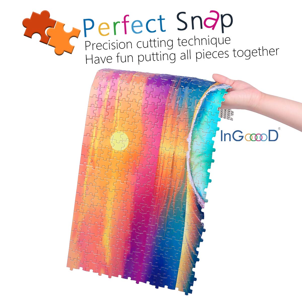 Ingooood- Jigsaw Puzzles 1000 Pieces for Adult- Tranquil Series- Island Sunset_IG-0550 Entertainment Wooden Puzzles Toys Ingooood