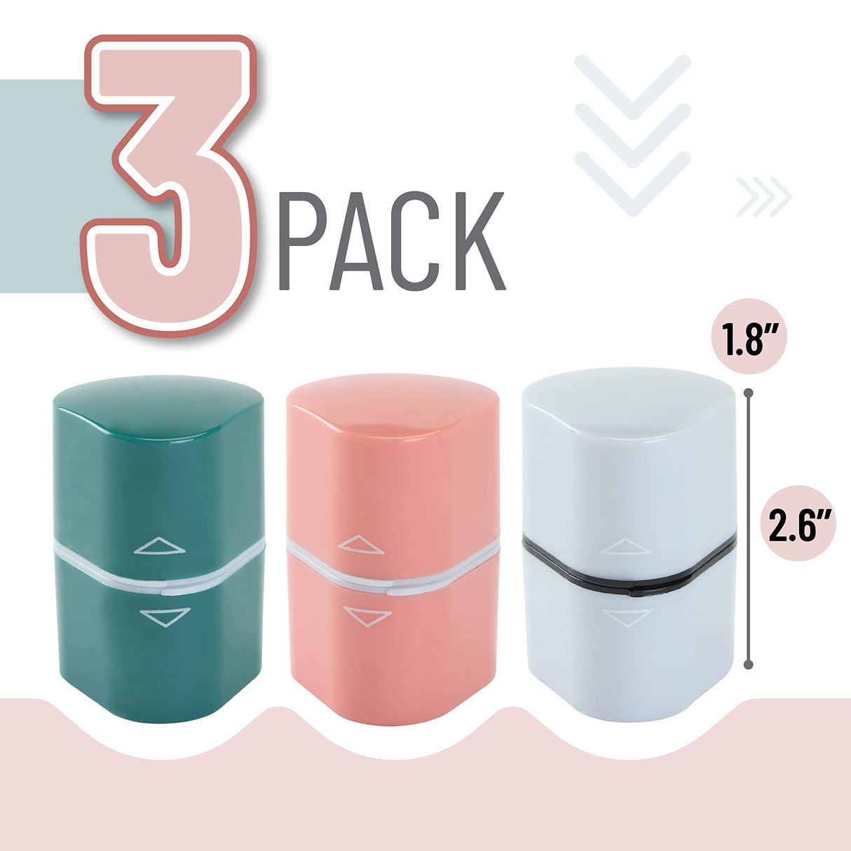 Mr. Pen- Pencil Sharpener for Colored Pencils, 3 Pack, 3 Hole, Pencil Sharpener Manual, Art, Jumbo, Artist, Back to School Supplies Mr. Pen