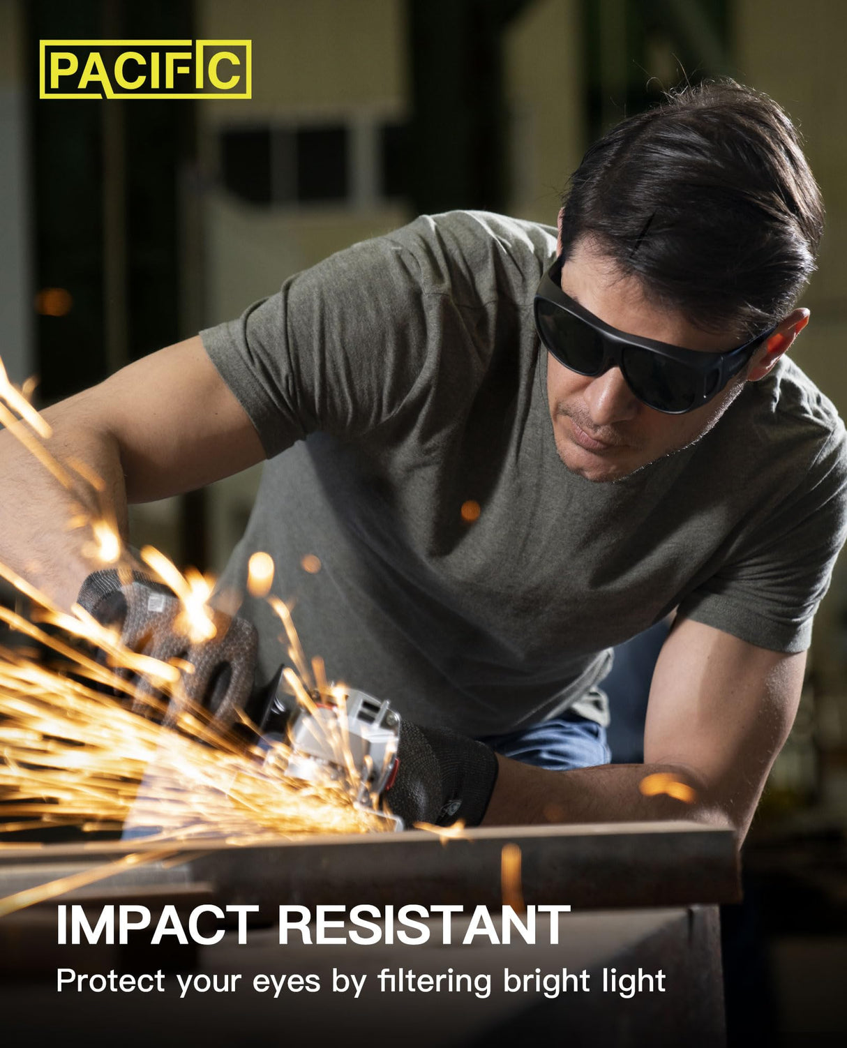 PACIFIC PPE Welding Safety Glasses, Wrap-around Safety Welding Lens, Anti-scratch Safety Glasses, UV Protection, Protective Glasses, ANSI/ISEA & MCEPS Compliant, IR Shade 5 PACIFIC PPE