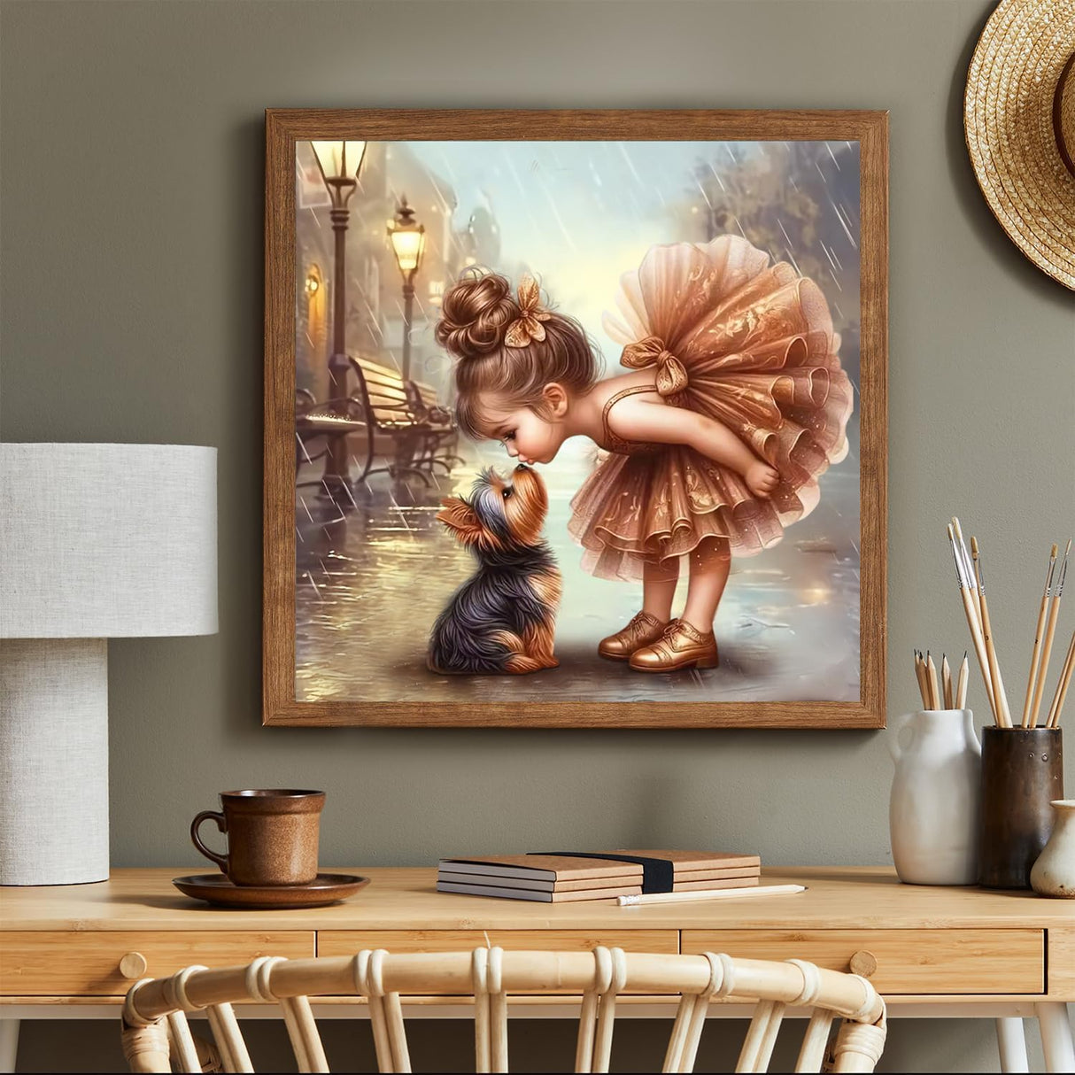 ARPADAMO 3 Pack Diamond Kits for Adults,5D Animal Dog Diamond Painting DIY Diamond Art Girl Kiss Diamond Painting Art Kit for Adult,Round Full Drill Diamonds, Diamond Art Kit for Home Decor-12x12inch ARPADAMO