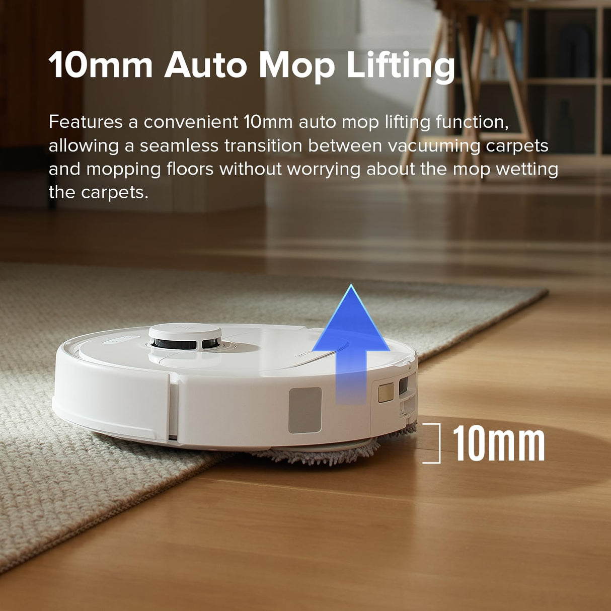 roborock Qrevo S Robot Vacuum and Mop, Self-Drying, Auto Mop Washing, 7000Pa Suction, Self-Emptying & Refilling, 10mm Mop Lifting, 200RPM Spinning Mops, Smart Obstacle Avoidance, White roborock