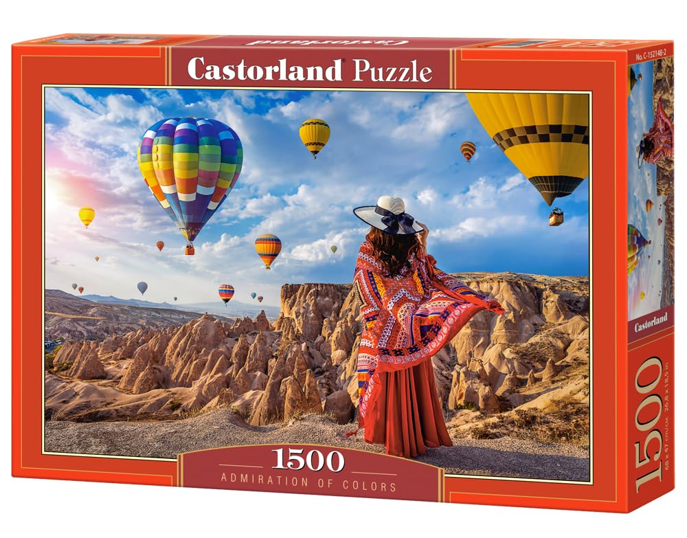 CASTORLAND 1500 Piece Jigsaw Puzzles, Admiration of Colors, Colorful Balloons, Landscape Puzzles, Scenic View, Adult Puzzle, Castorland C-152148-2 Castorland