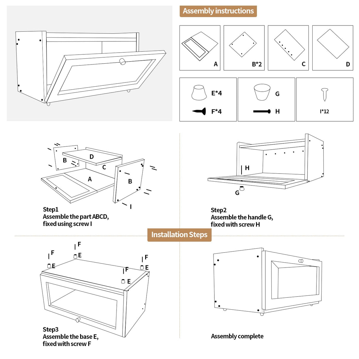 LEIMO KPARTS Bread Storage Farmhouse Bread Box For Kitchen Countertop,Single Layer Bamboo Wooden BreadBox Large Capacity Bin Bread Holder For Kitchen Counter Bread Container LEIMO KPARTS