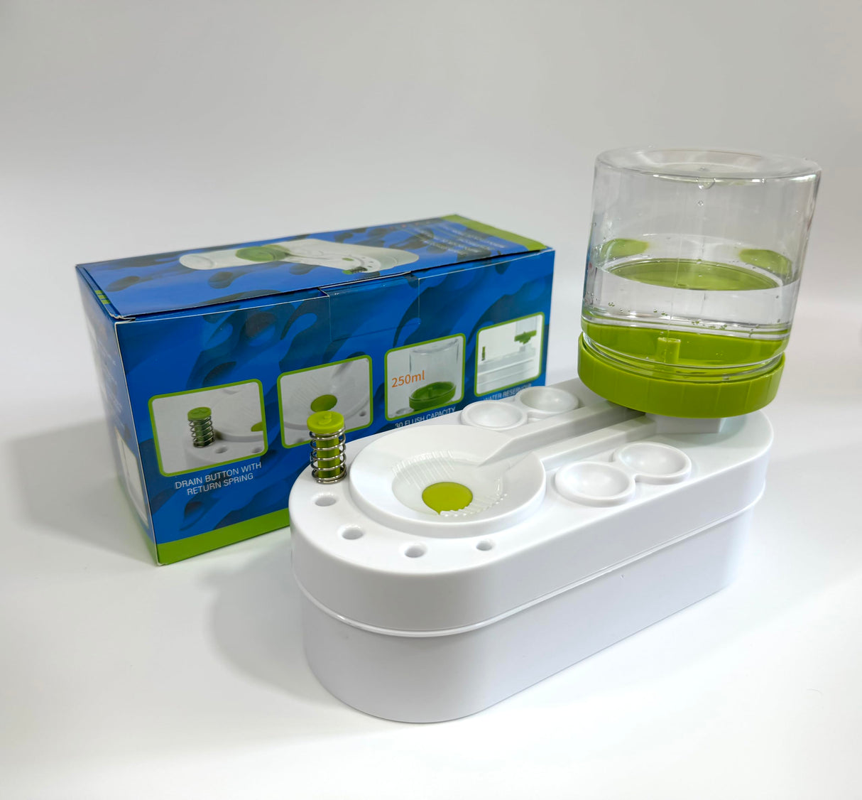 PXFAYSFQ 2025 Upgraded Paint Brush Cleaner Tool Brush Rinser, Watercolor/Oil-Based Paintbrush Cleaners, Painting Station Flush My Brush, Gift for Artist Kids Adults and Girls, Pre-Assembled(Green) PXFAYSFQ