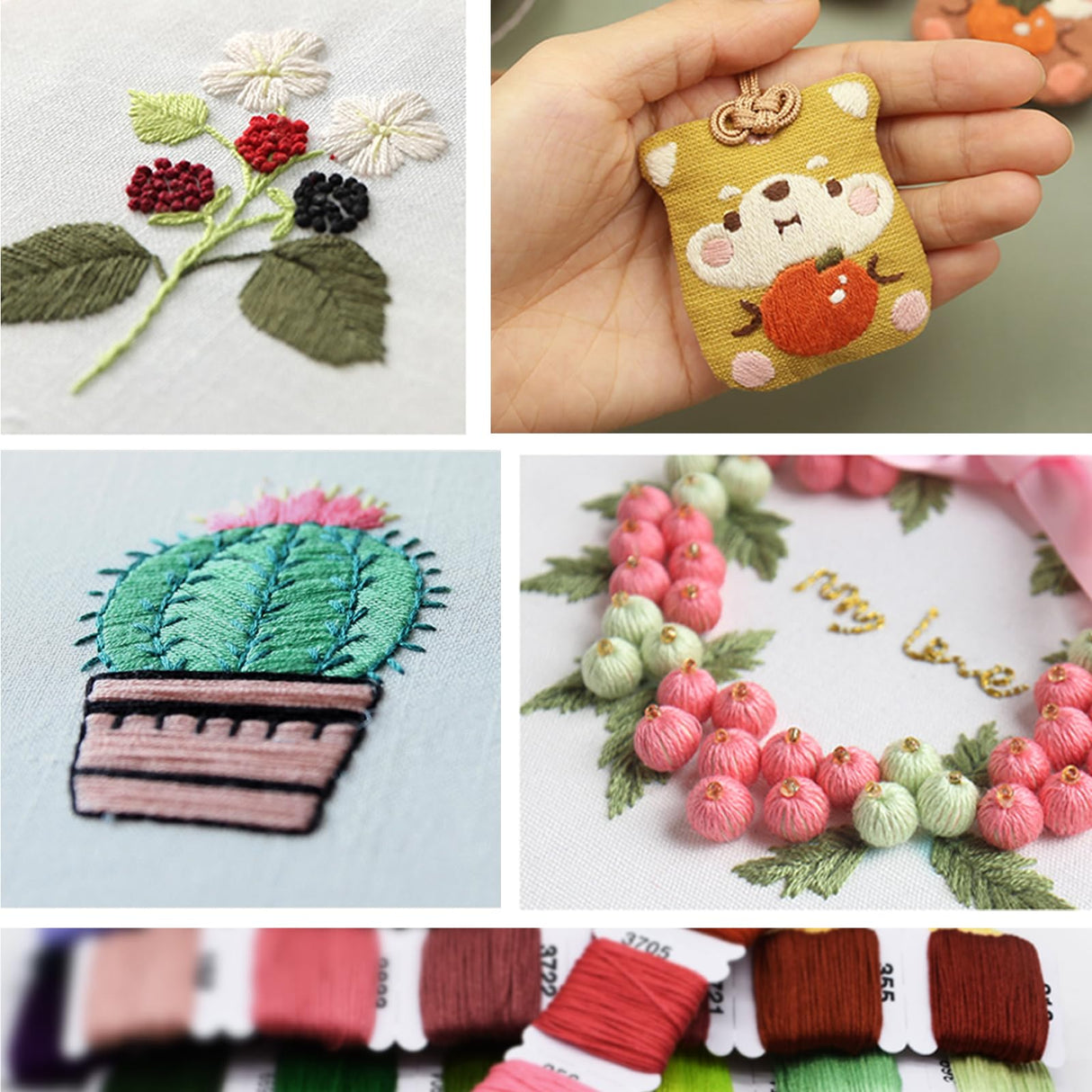 Embroidery Floss Thread Kit 100% Cotton Floss Bobbins and Cross Stitch Kit Bracelets Floss Crafts Floss (96 Color) Renashed