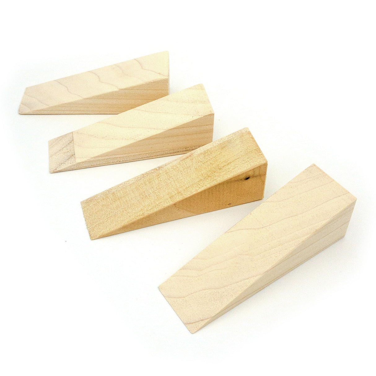 Generic Wood Door Stops - 4 Pack - Poplar Hardwood, Made in The USA, wedge4 Generic
