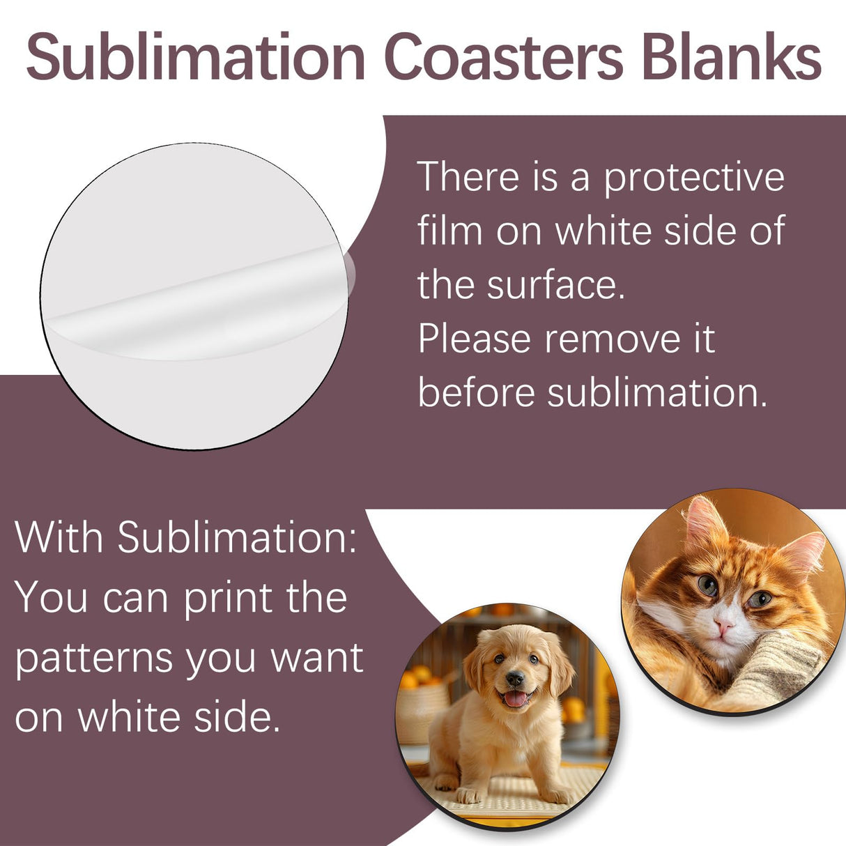 12 Pcs Sublimation Round Coaster Blanks Products Bulk MDF Sublimation Coasters Blanks with Cork Back Hardboard Cork Coasters Blanks MDF Sublimation Cork Coasters 3.86x3.86 Inch AiDiYGECO