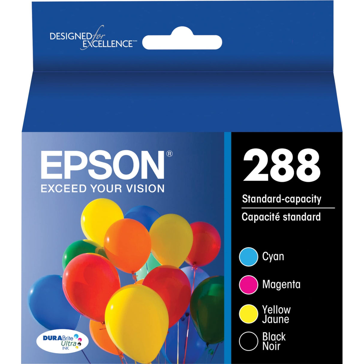 EPSON 288 DURABrite Ultra Ink Standard Capacity Black & Color Cartridge Combo Pack (T288120-BCS) Works with Expression XP-330, XP-430, XP-434, XP-340, XP-440, XP-446 Epson
