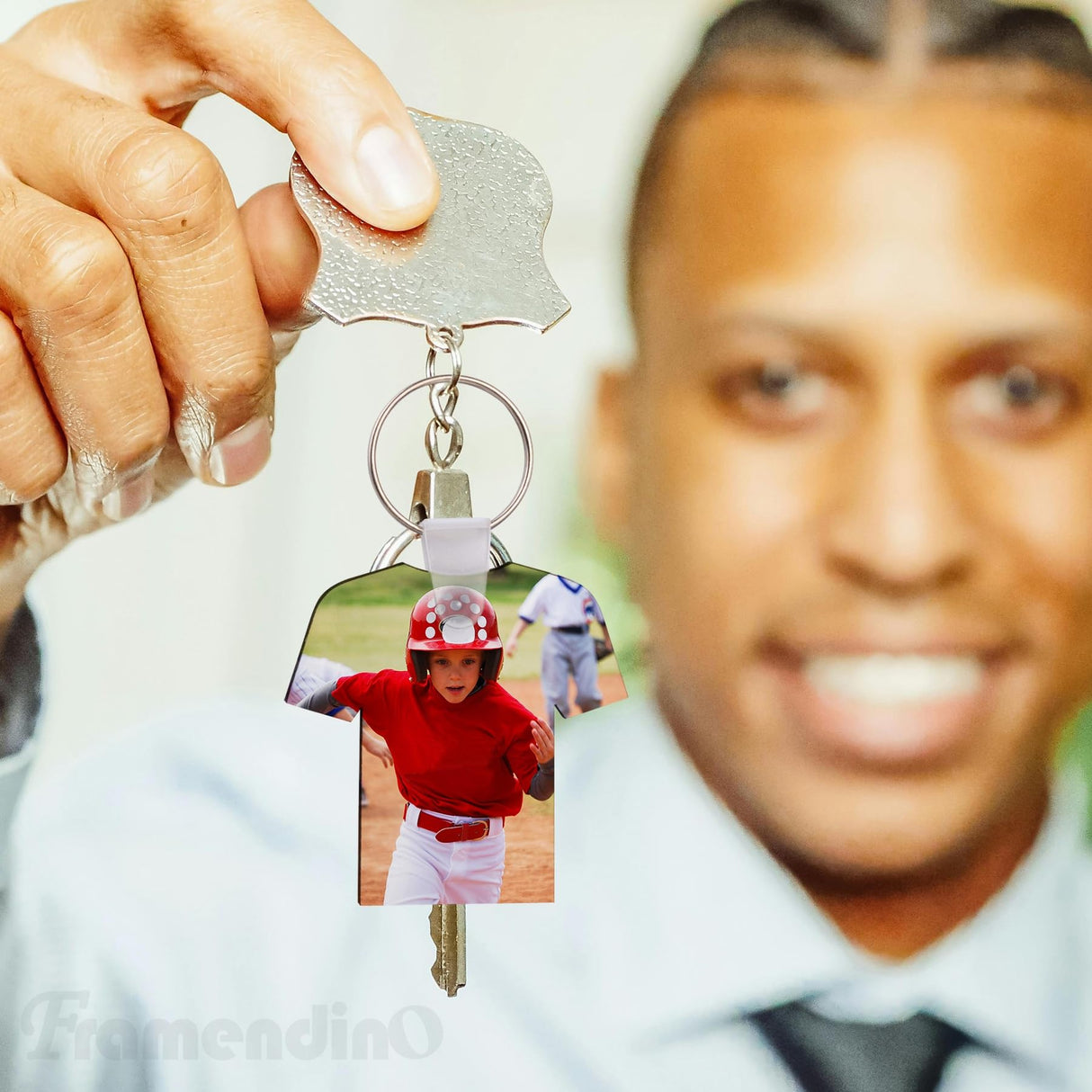 Framendino, 36 Pack 3 Styles Sublimation Keychain Blanks MDF Double Sided Heat Transfer Keychain Rugby Key Chains Bulk for DIY Craft Framendino