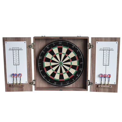 Hathaway Winchester Dartboard & Cabinet Set, Driftwood