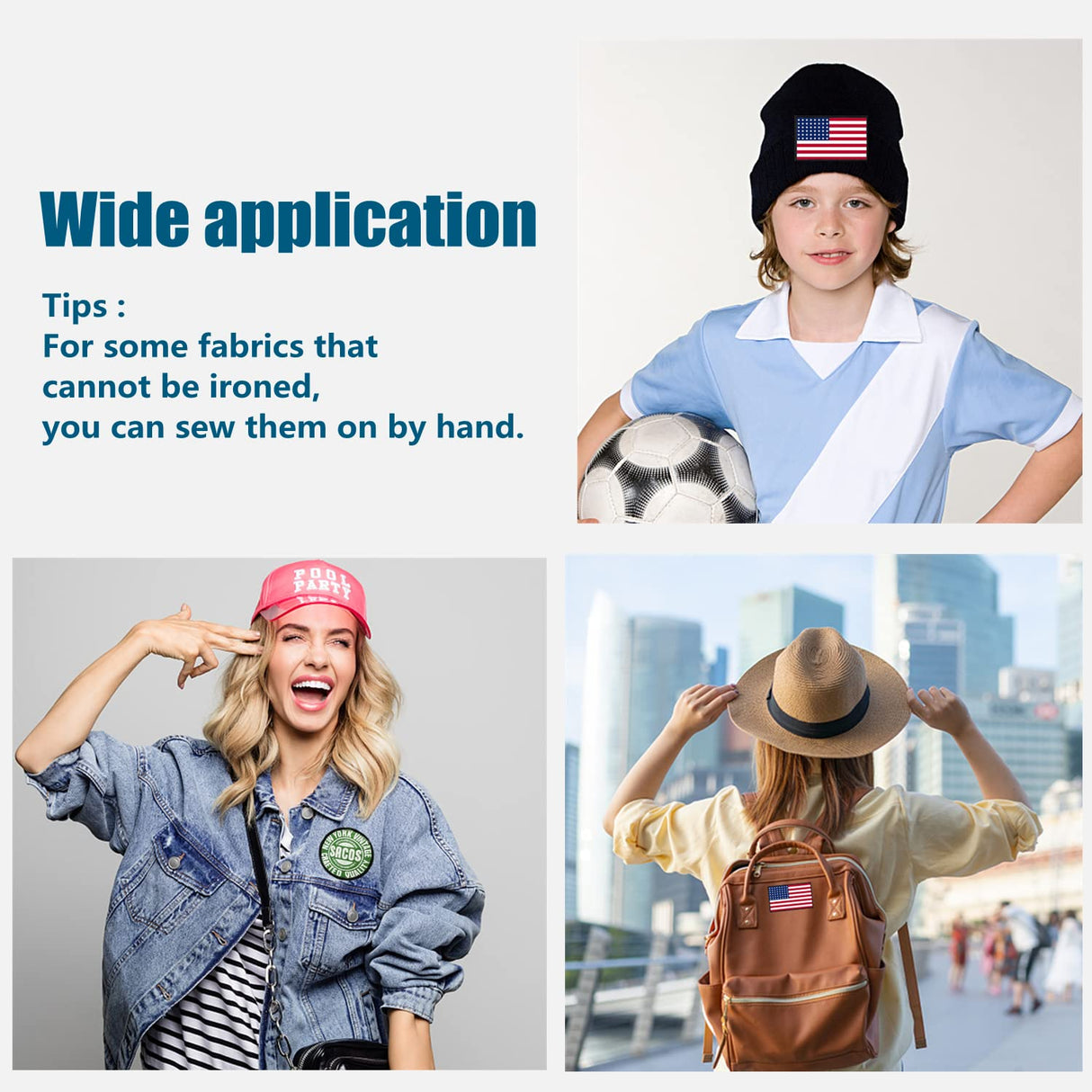 30 Pieces Blank Sublimation Patches 3 Shapes Fabric Iron-on Patch Repair Patches Decorative Patches for DIY Crafts, Hats Clothes Uniforms Shoes Bags Backpacks BOYIVI