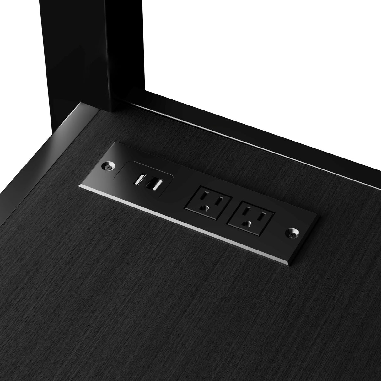 FAROUCHE Full Size Metal Loft Bed with L-Shaped Desk and USB Port, Modern Full Loft Bed Frame with Wardrobe and Shelf, High Bed with LED Lights and Guardrail, Black FAROUCHE