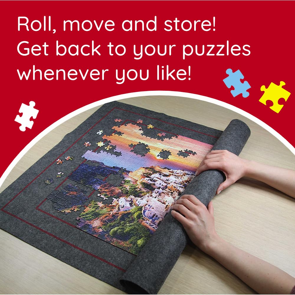 Trefl Puzzle Mat 500-6000 pcs. for Carrying and Storing Puzzles, Mat with Strong Velcro, Large Size, for Jigsaw's Up to 53.5 x 37.8 in Trefl