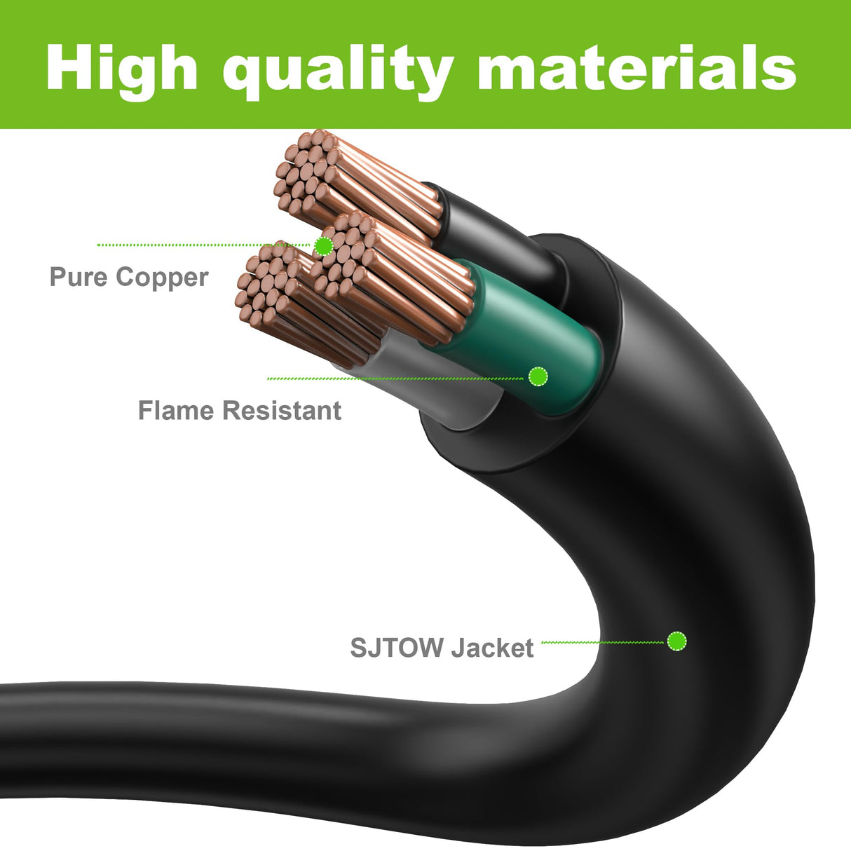 EVMaster 12AWG 15 Amp Household AC Plug to 20 Amp T Blade Adapter Cable, Nema 5-15P to 5-20R/6-15R/6-20R EV Charger Adapter Cord AC Power Adapter Cable, 4 in 1 AC Adapter, 2 Feet EVMaster