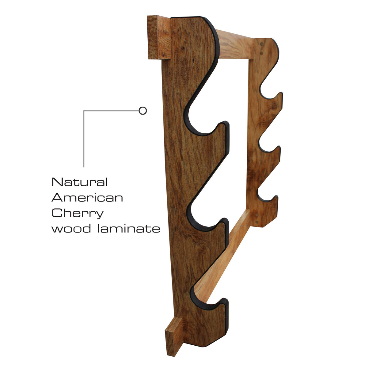 Rush Creek Creations unisex adult American Cherry Indoor 3 Rifle Shotgun Wall Storage Display Rack, American Cherry, 0 US Rush Creek Creations