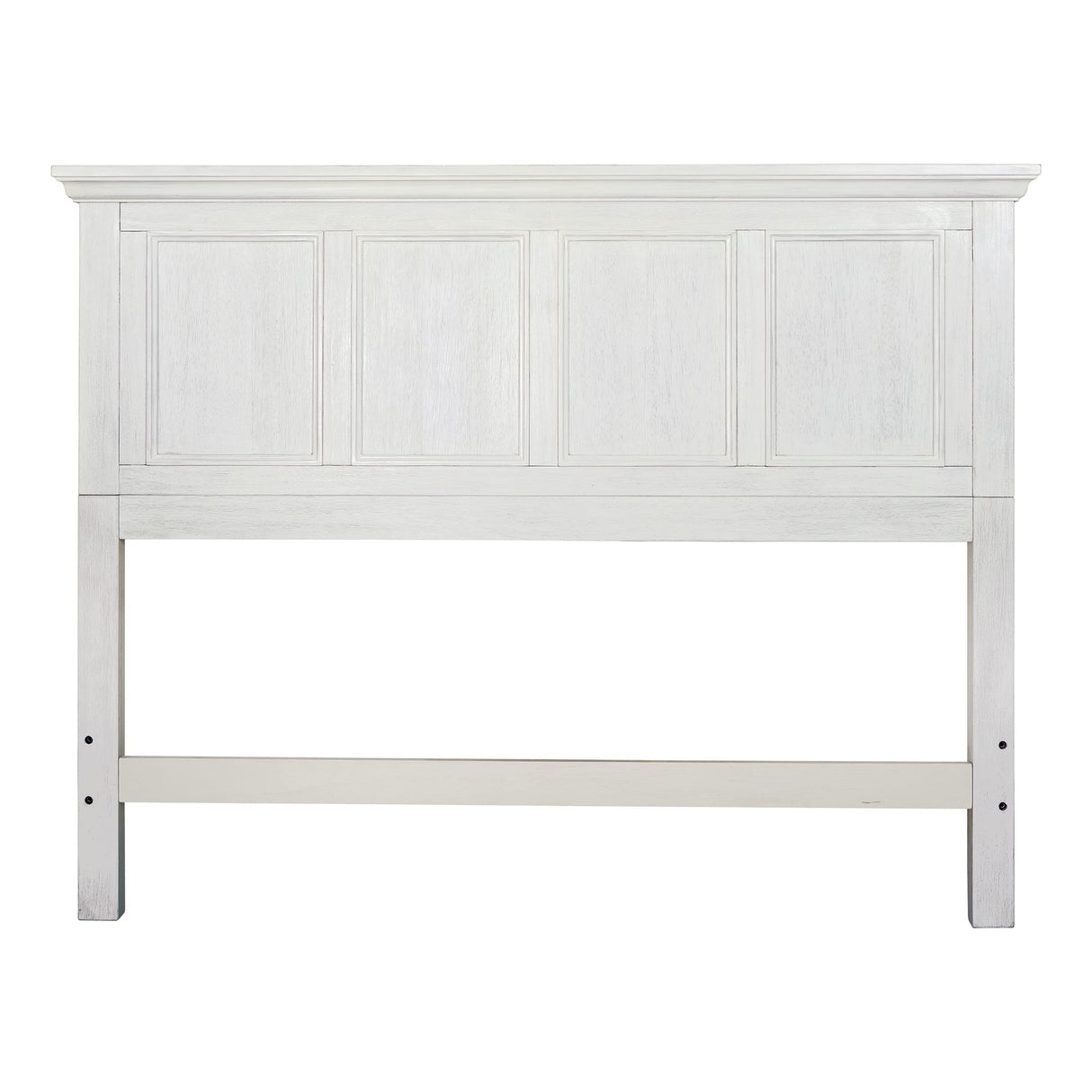 OSP Home Furnishings Farmhouse Basics Queen Headboard Only, Rustic White Finish OSP Home Furnishings