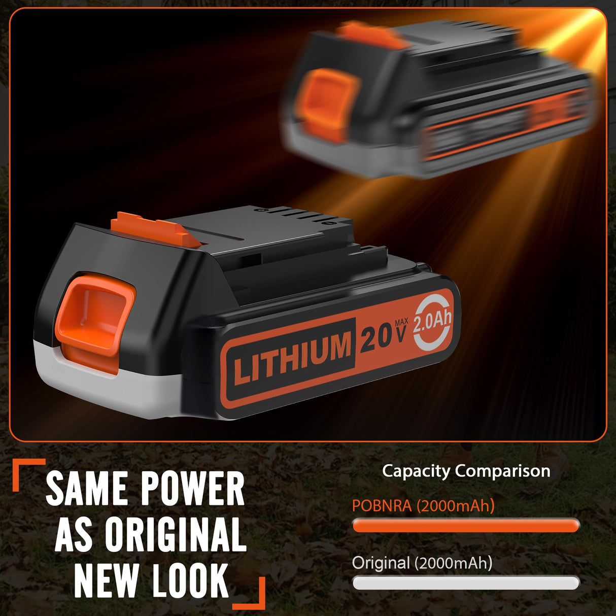 POBNRA Battery Replacement for Black and Decker 20v Lithium Battery (LBXR20),Compatible with All Black and Decker 20V MAX Power Tools LBXR2020 LBX20 LBXR2520 LB2X4020 LB2XR20 POBNRA