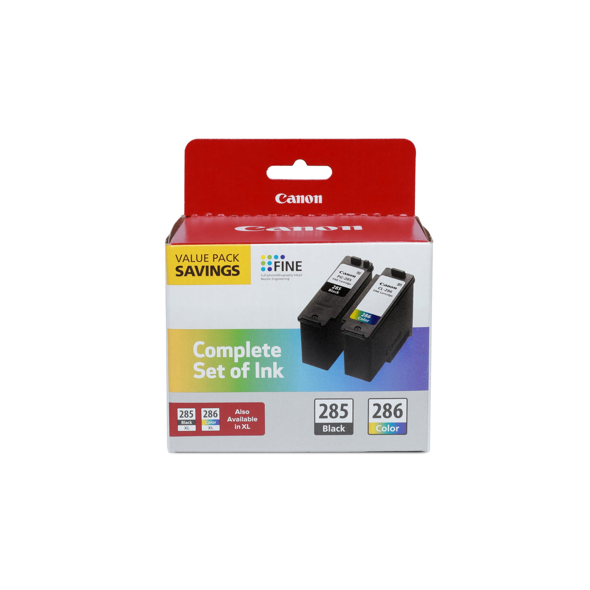 Canon® PG-285 Black/CL-286 Tri-Color Standard-Yield Ink Cartridges, Pack Of 2, 6197C004 Canon