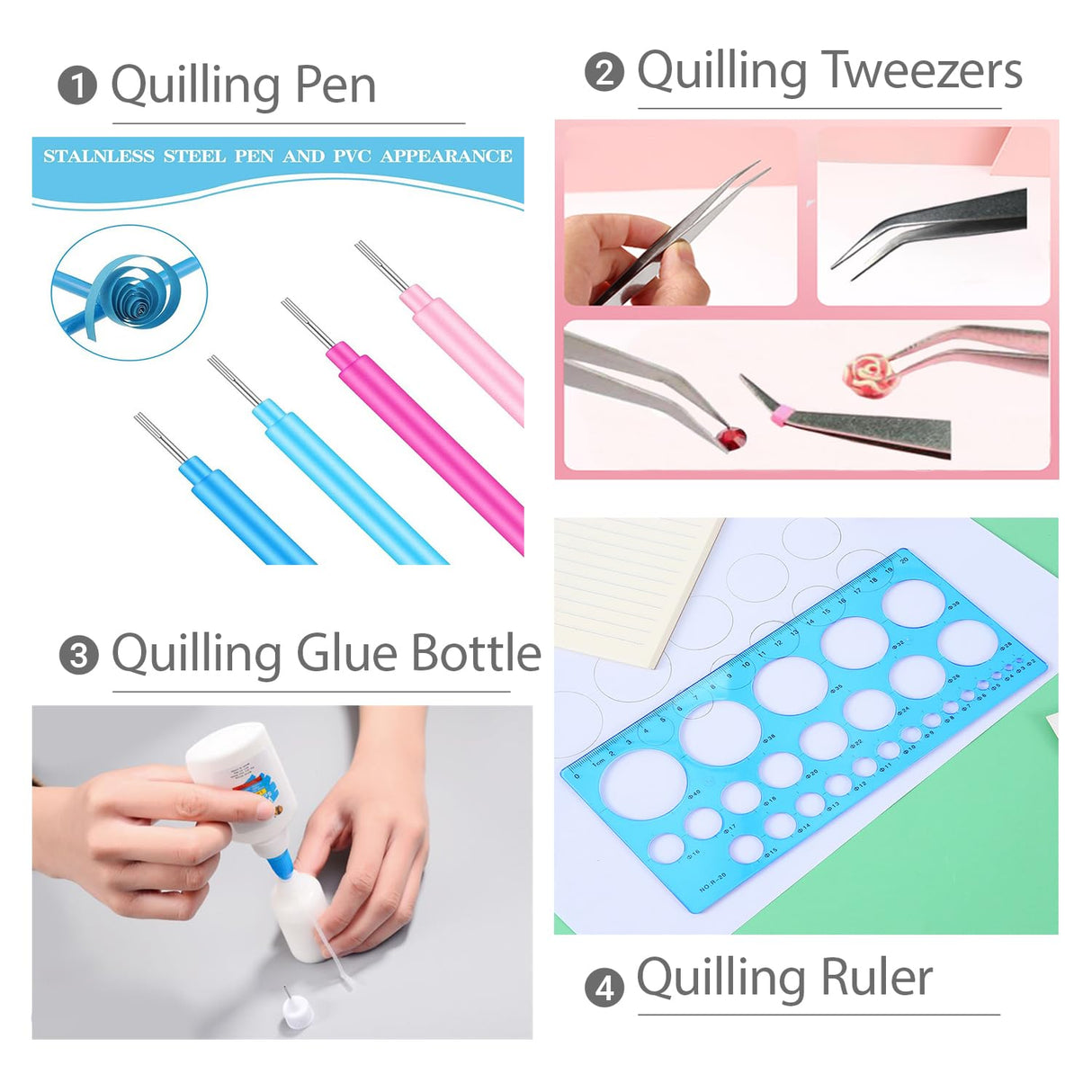 Paper Quilling Kits with 28 Colors 700 Strips 3MM Quilling Papers 6 Pcs Quilling Tool DIY Hub