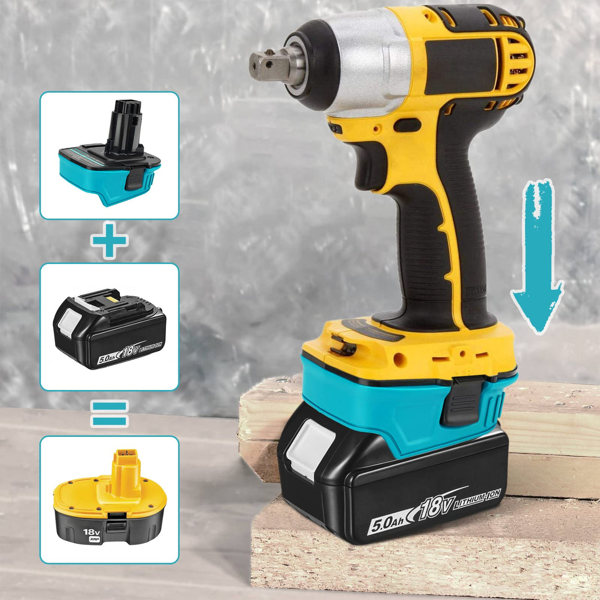 Battery Adapter for Makita DCA1820 18V Compatible with Makita Lithium Battery Convert for DeWalt CA1820 18V DC9180 DC9096 Tool Use Ecarke