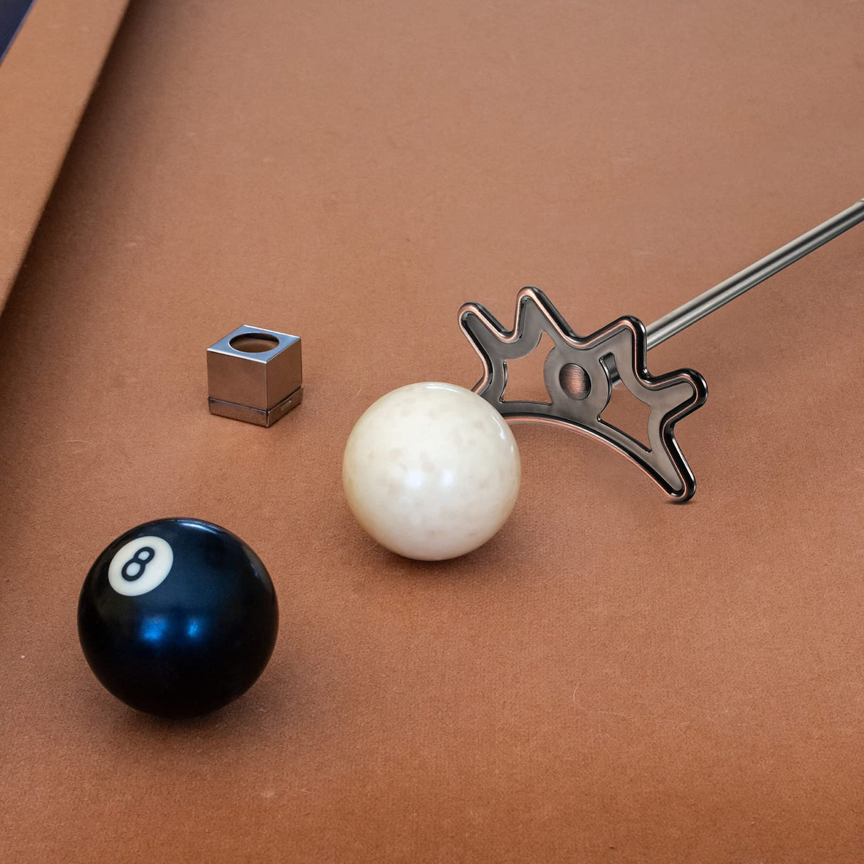 Sumind Retractable Pool Bridge Stick - Billiards Cue Bridge with Removable Head and Wooden Handle, Ideal for Pool Table Play(Brown) Sumind